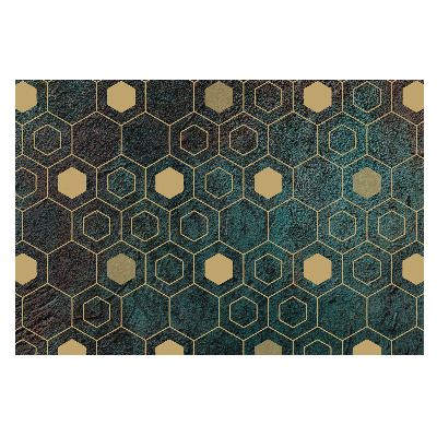 Fototapeta na stěnu s motivem tmavých geometrických šestiúhelníků