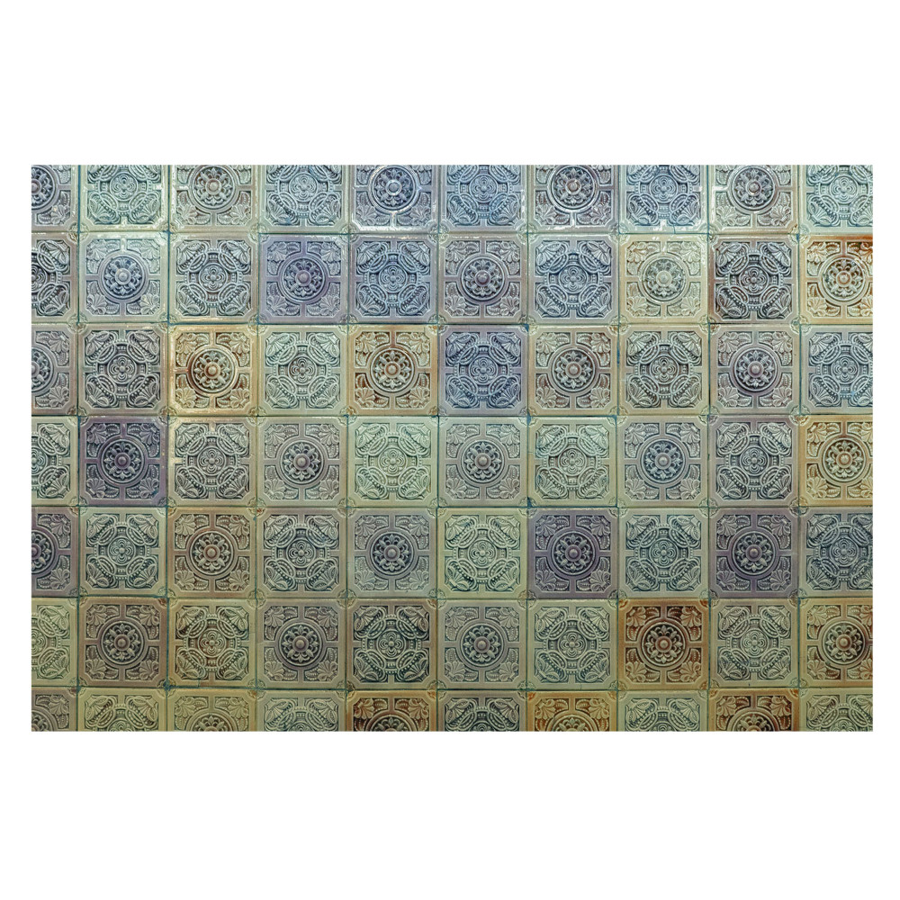 Fototapeta na míru do obývacího pokoje s motivem elegantních geometrických dlaždic