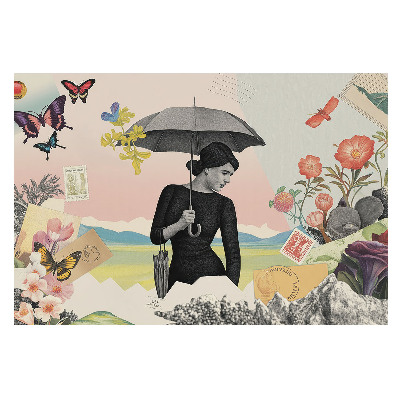 Fototapeta na vliesu s potiskem ve stylu surrealistické retro koláže