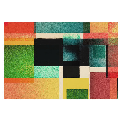Fotografická vliesová tapeta se symetrií barevných geometrických obrazců
