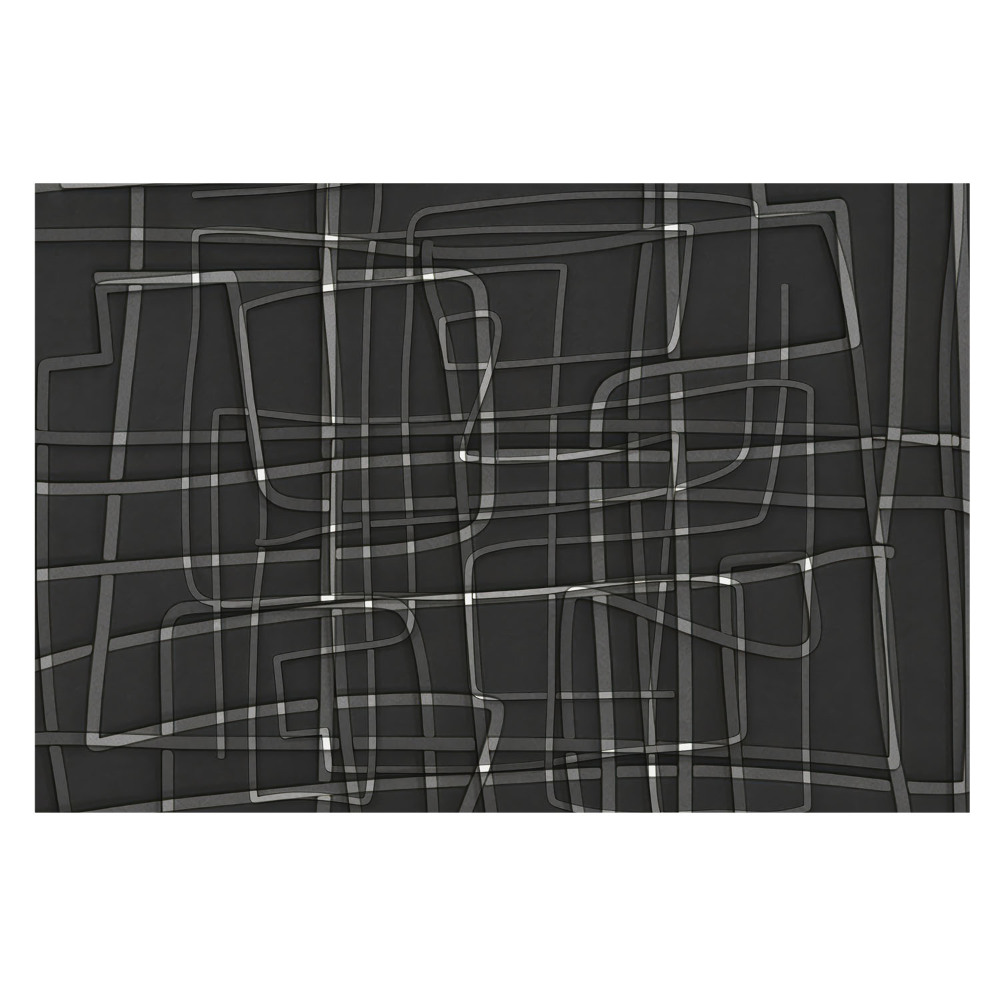 3D fototapeta s motivem geometrického rytmu na tmavém pozadí