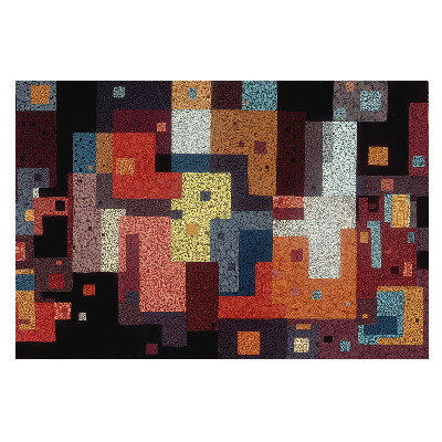 Fototapeta do obýváku s motivem geometrické vazby barevných tvarů