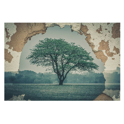 Fototapeta na míru do obýváku s motivem nostalgického portrétu osamělého stromu
