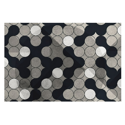 Vliesová fototapeta pro děti s kontrastním rytmem geometrických kruhů