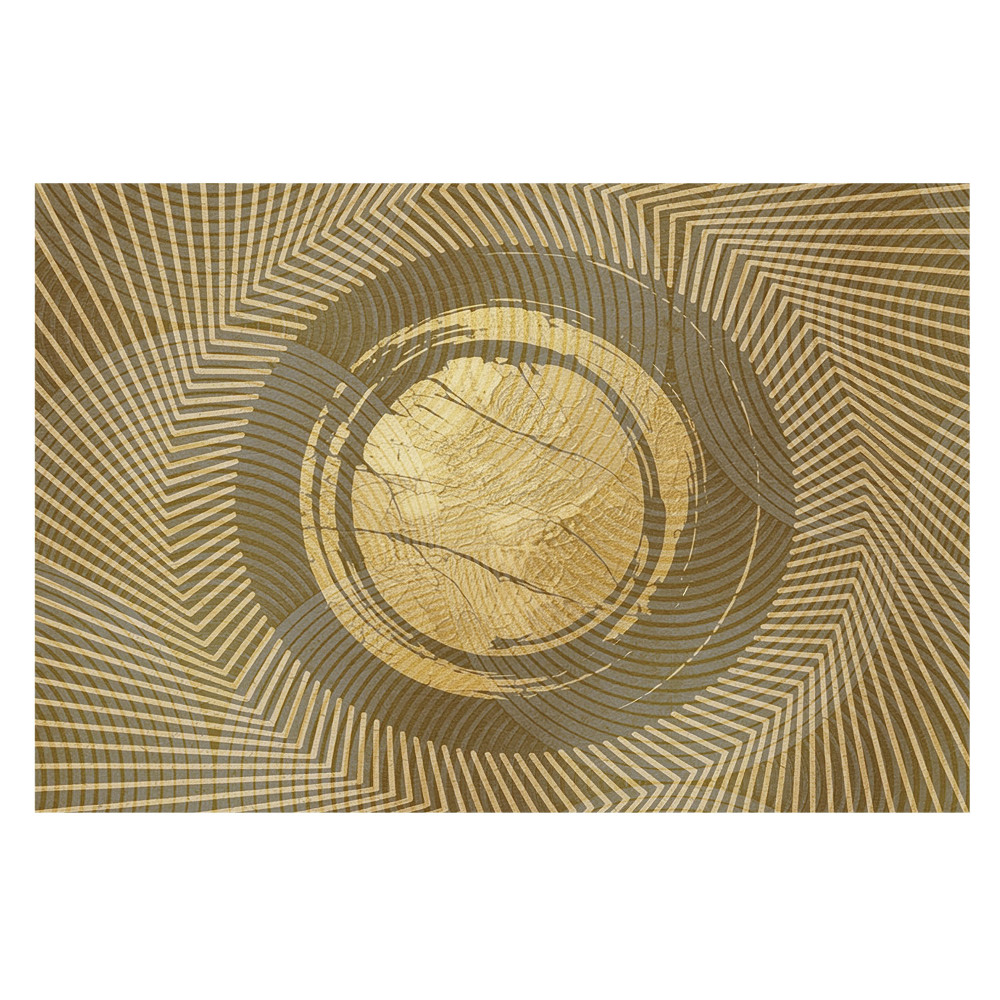 Vliesová fototapeta na zeď s motivem žluté energie v geometrické abstrakci