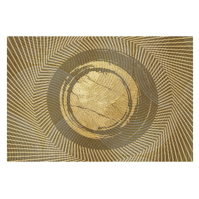 Vliesová fototapeta na zeď s motivem žluté energie v geometrické abstrakci