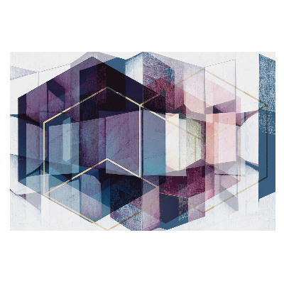 Vliesová fototapeta na zeď s motivem barevné architektury a geometrických tvarů