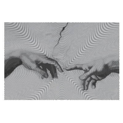 Fototapeta na míru do obýváku s abstraktním motivem rytmu geometrických rukou