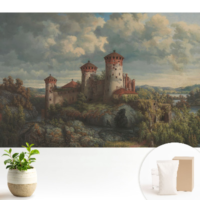 Fototapeta na stěnu s motivem hradní věže v zeleni
