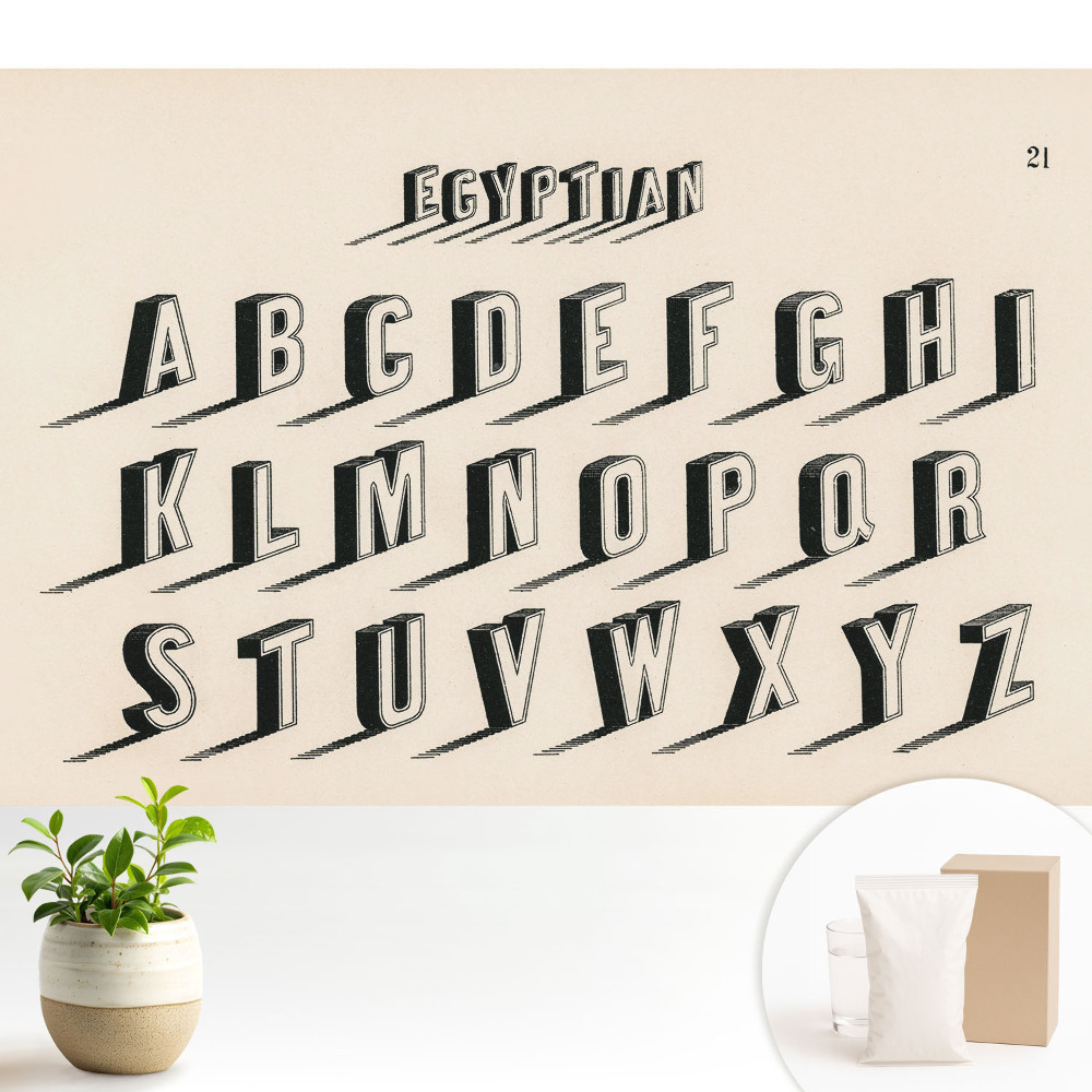 Vliesová fototapeta s potiskem Retro typografie