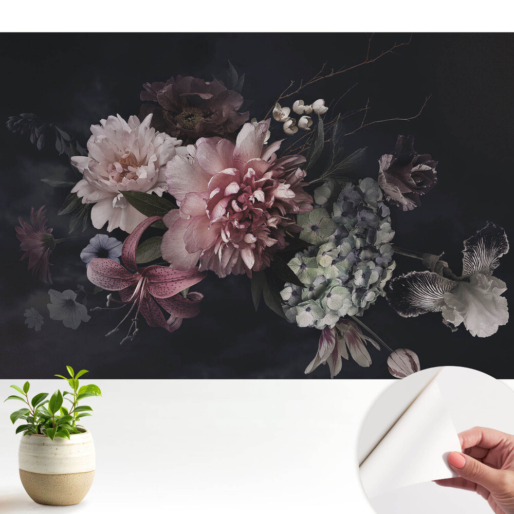 Fototapeta pro kluka Tmavá květinová elegance