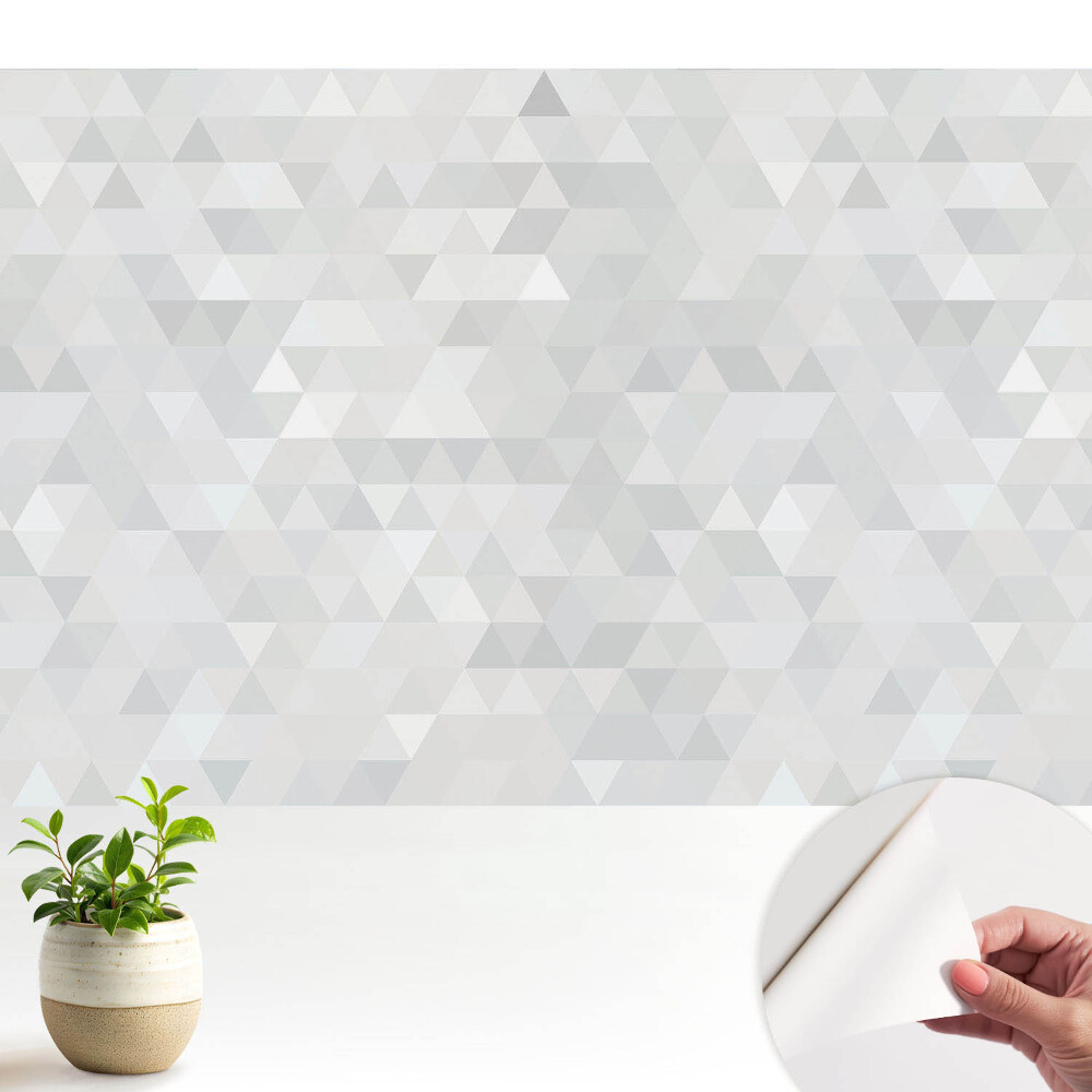 Samolepící fototapeta šedé geometrické trojúhelníky