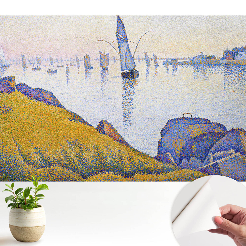 Moderní samolepicí fototapeta Plachetnice u moře za úsvitu