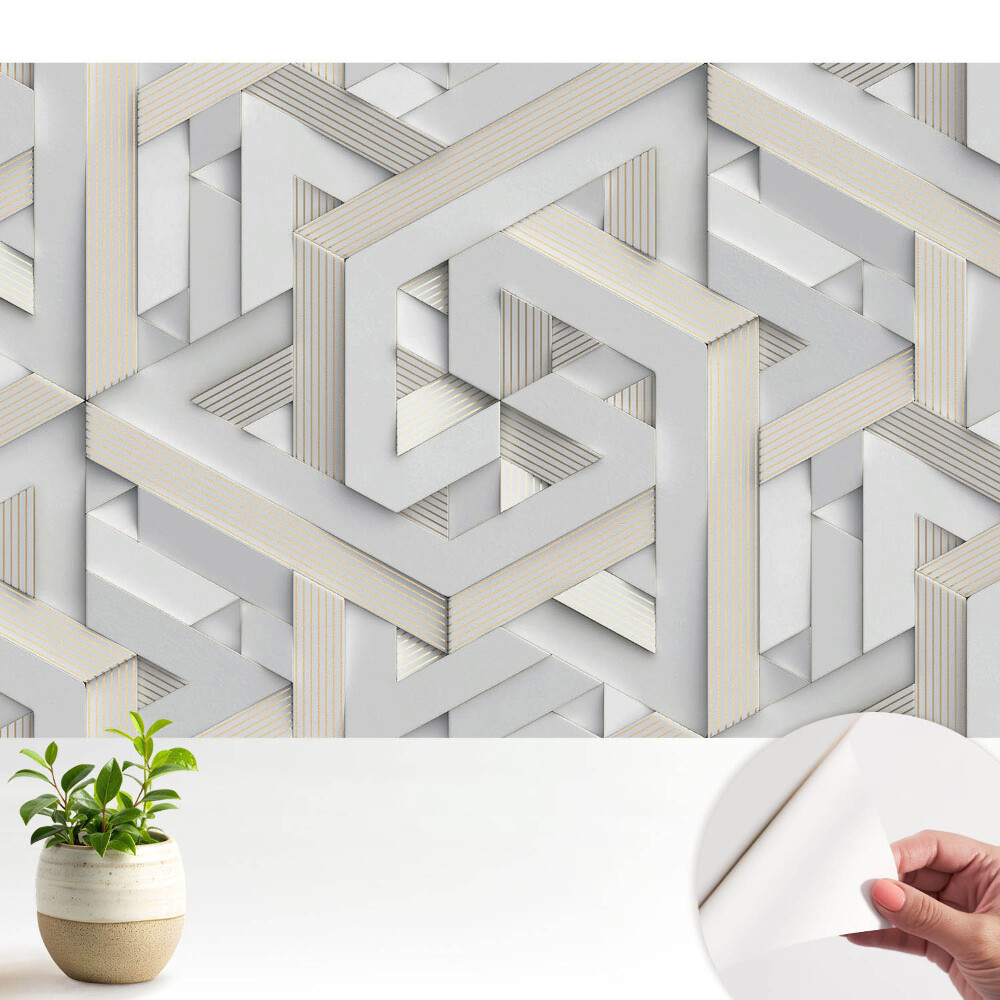 Samolepící tapeta trojrozměrná iluze geometrie