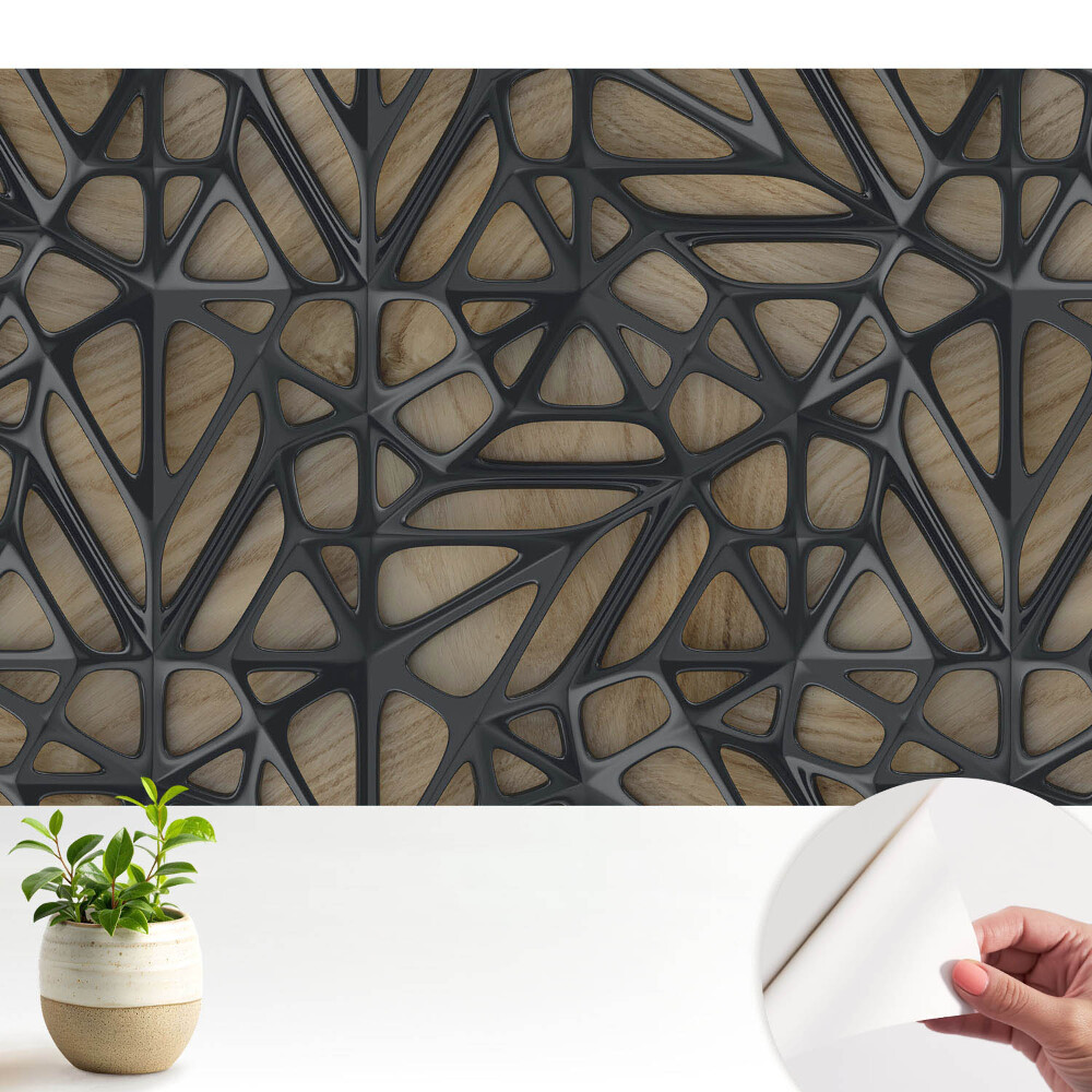 Samolepící tapeta s prolamovaným dřevěným designem