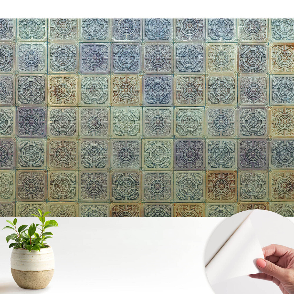 Samolepicí fototapeta do dětského pokoje s elegantními geometrickými dlaždicemi