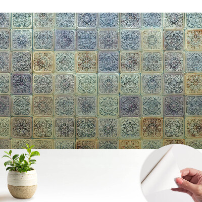 Samolepicí fototapeta do dětského pokoje s elegantními geometrickými dlaždicemi