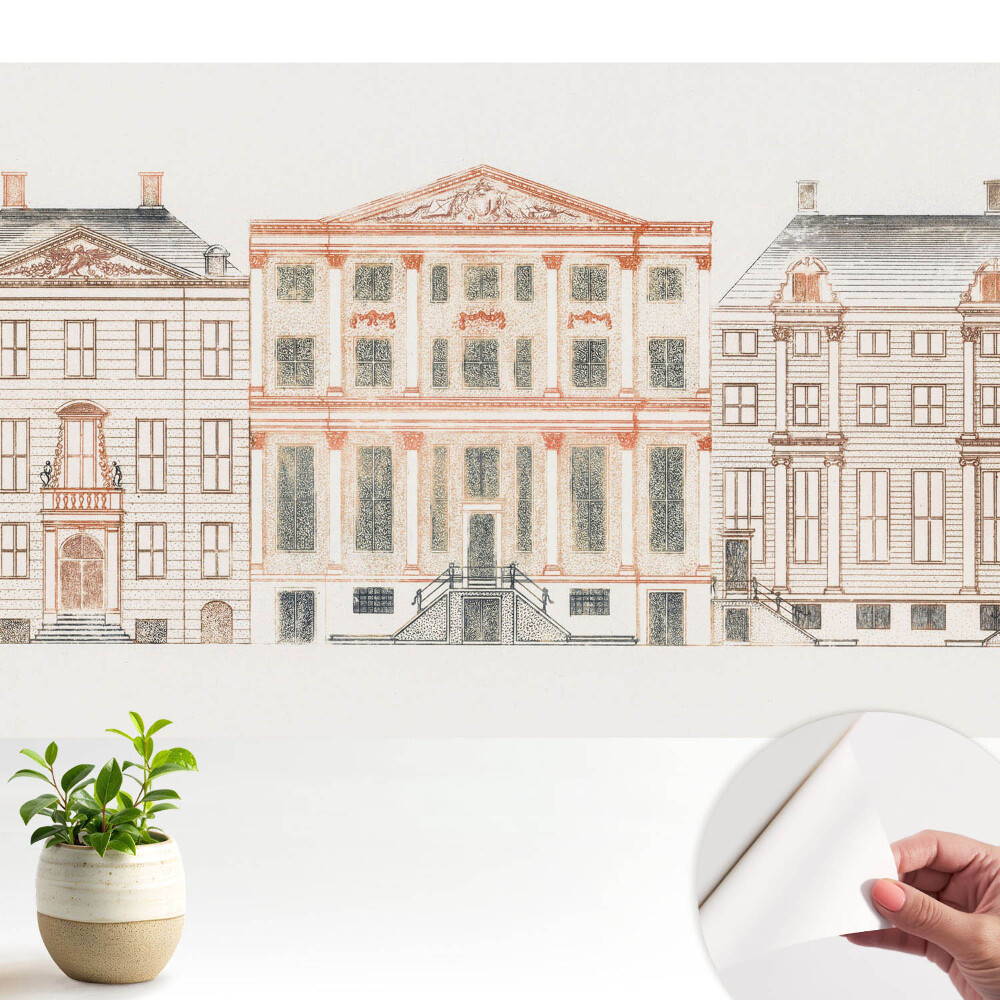 Fotografická samolepicí tapeta s klasickými fasádami budov
