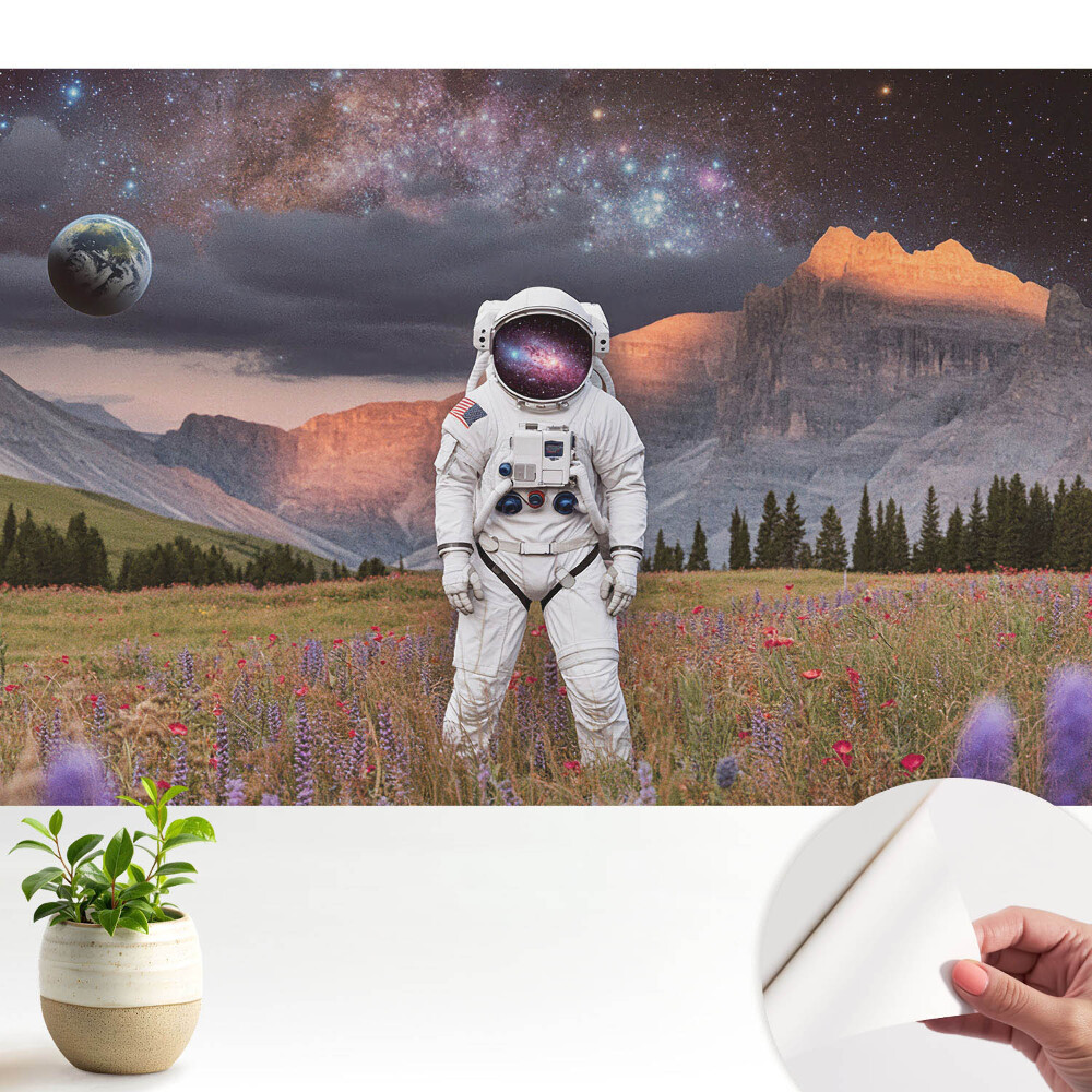 Fotografická tapeta na zeď surrealistická procházka mezi hvězdami