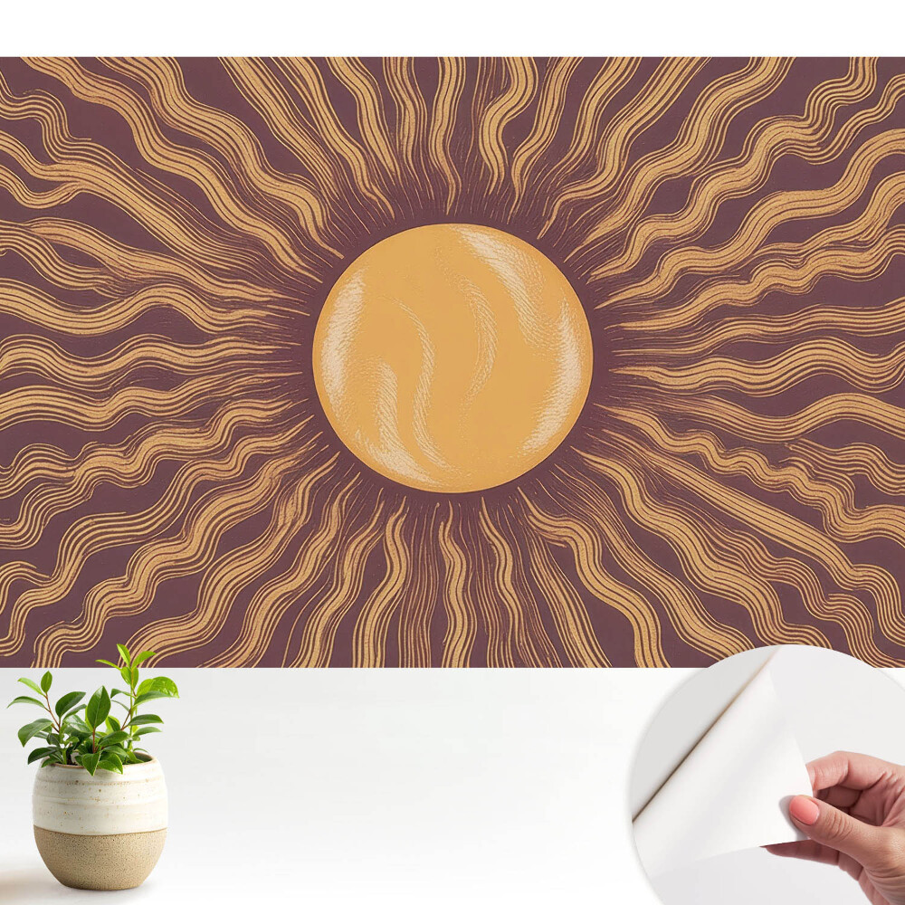 Moderní samolepicí fototapeta Energické slunce a vlny