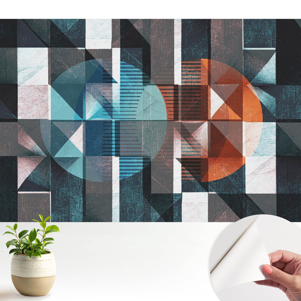 Fotografická tapeta samolepicí dynamické barvy geometrického vzoru
