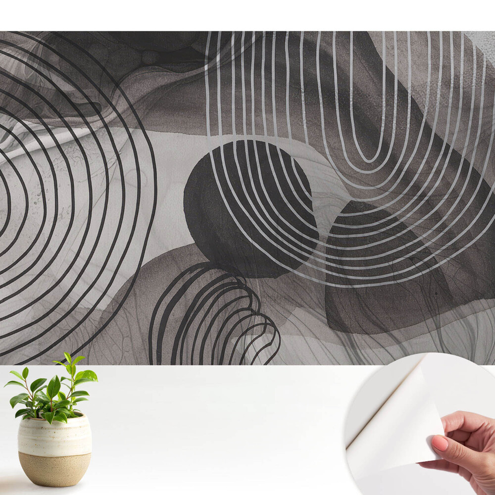 Samolepicí fototapeta na míru s motivem kontrastního pořadí geometrických tvarů