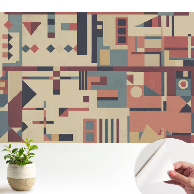 Fototapeta pro holku s geometrickým uspořádáním v živých barvách