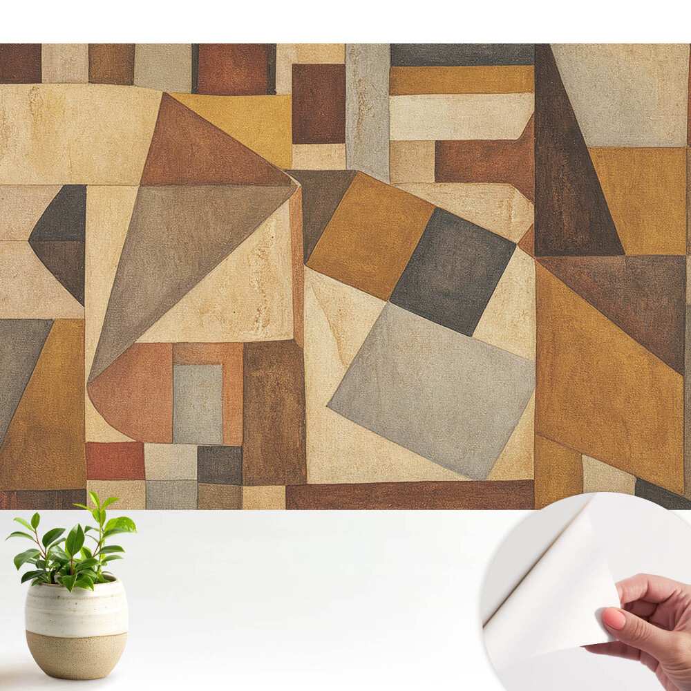 Fototapeta pro kluka v teplých barvách s moderní geometrií