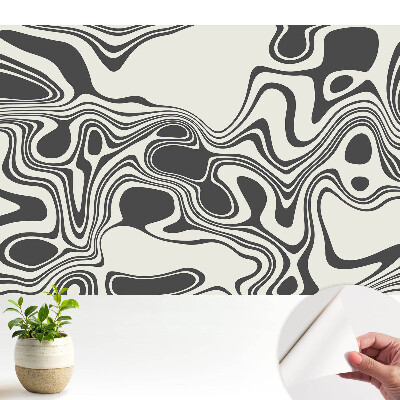 Samolepicí fototapeta do obýváků s kontrastním rytmem abstraktních vln