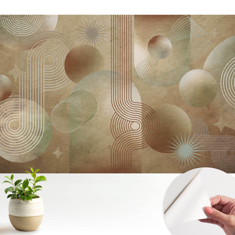 Fototapeta do dětského pokoje s geometrickým retro pulsem