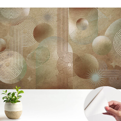 Fototapeta do dětského pokoje s geometrickým retro pulsem