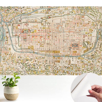 Samolepicí fototapeta na míru Stará mapa města