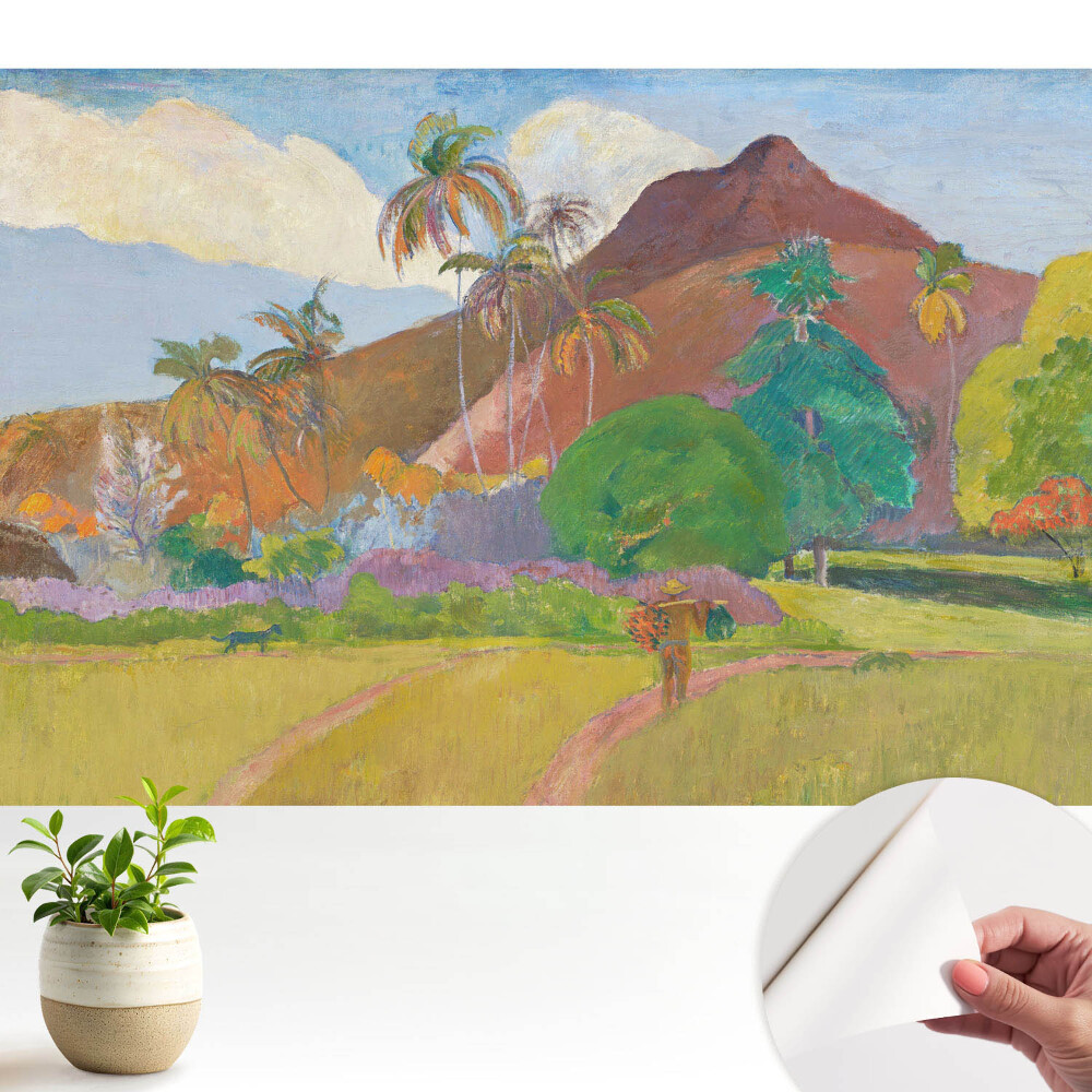 Fotografická tapeta na zeď s tropickou krajinou a palmami