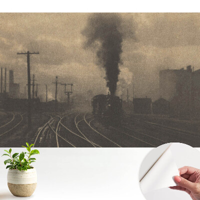 Samolepicí fototapeta na zeď průmyslové železniční depo