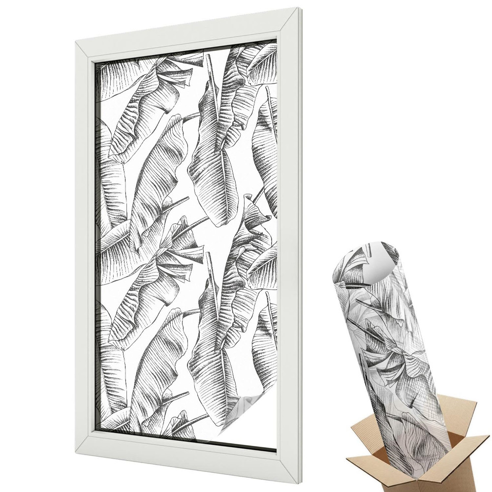 Černé a bílé tropické listy