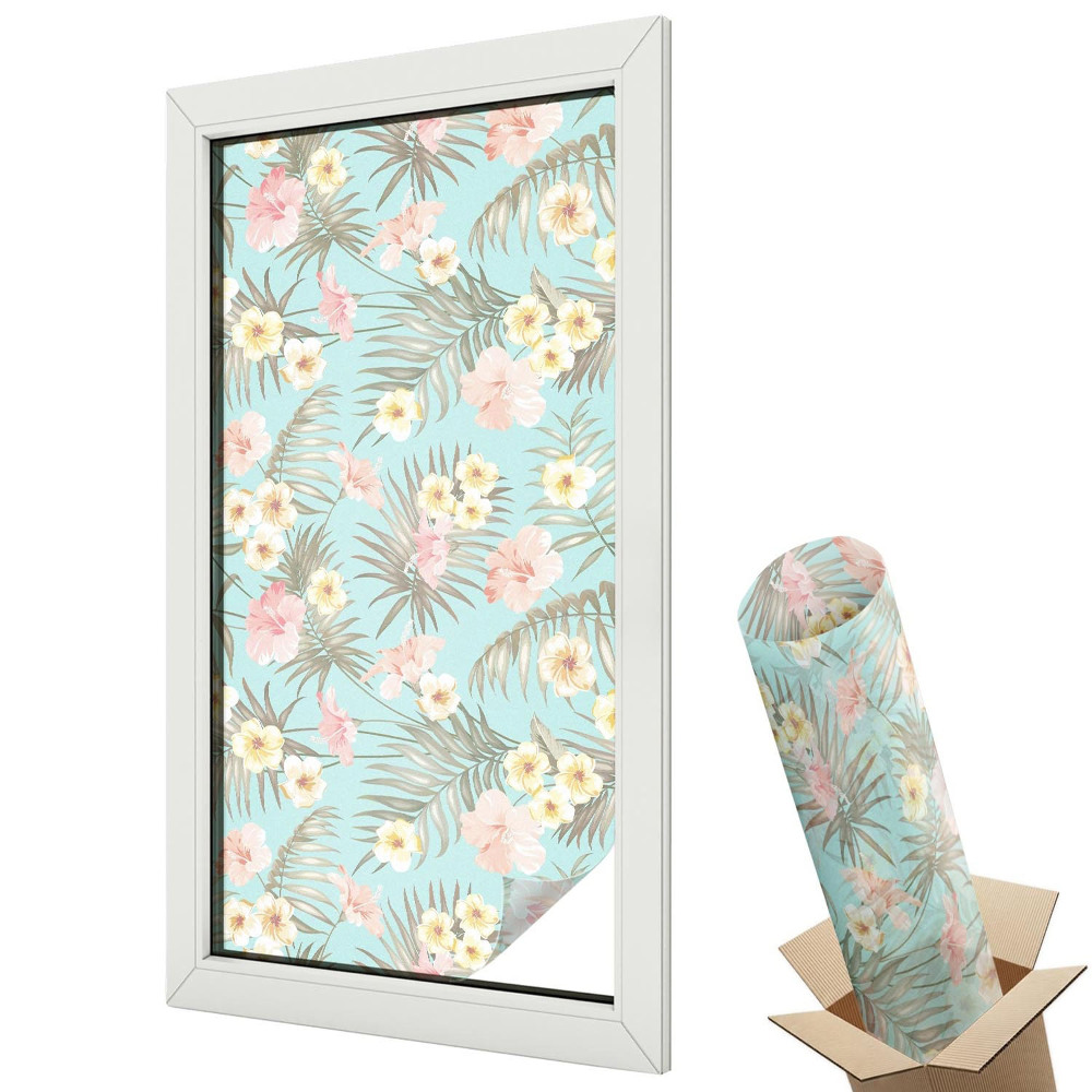 Exotické květiny a listy v boho stylu