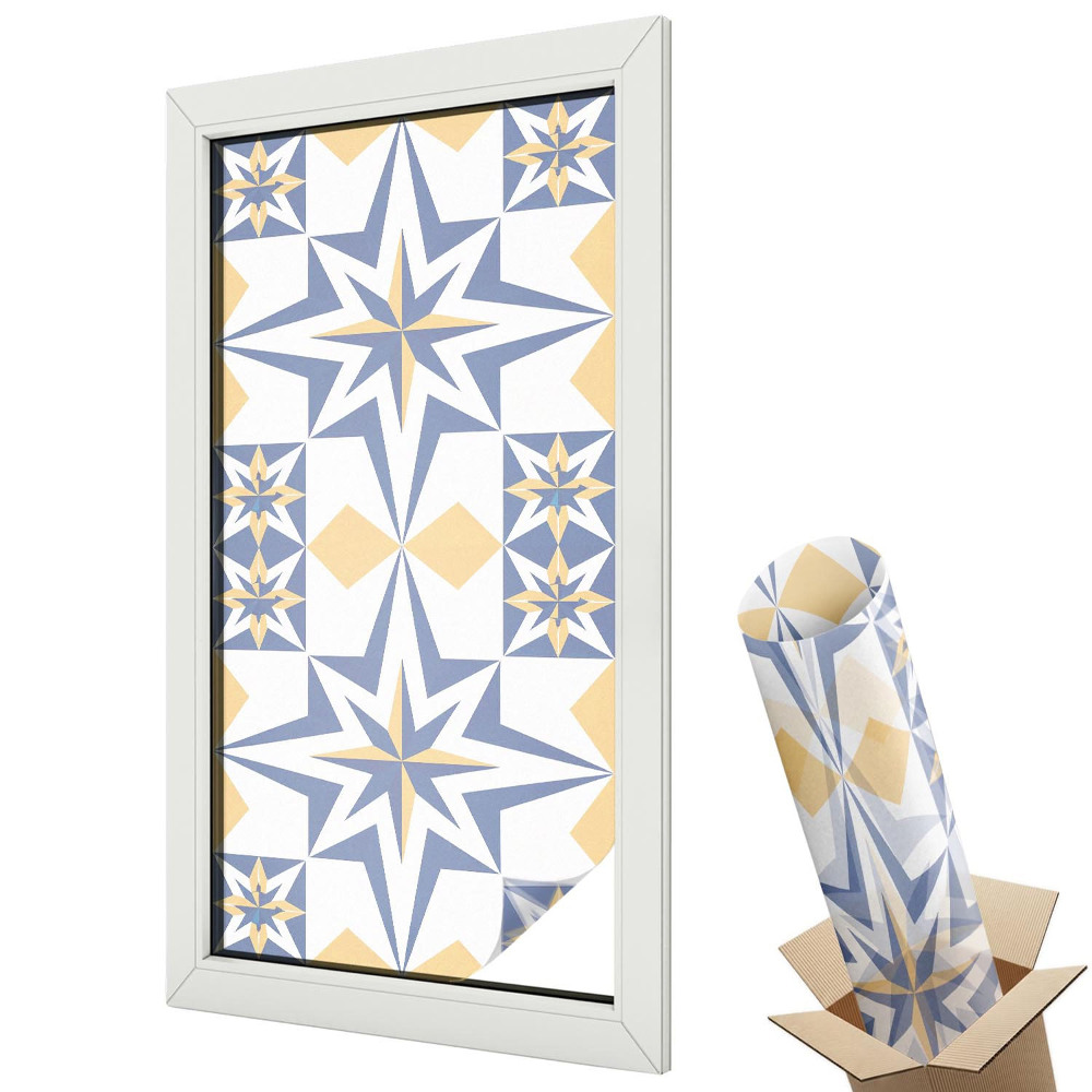 Geometrická hvězda v modrých tónech