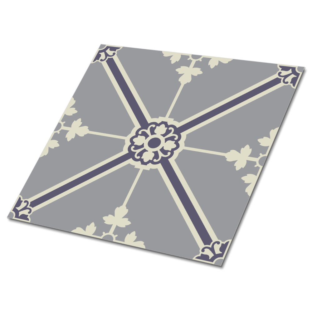 Nalepovací obklady Květinový vzor na šedém pozadí