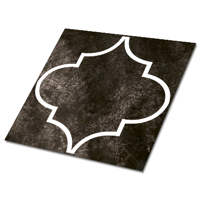 Samolepící podlahové čtverce Marocký vzor na tmavém pozadí