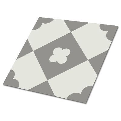 Pvc obklady Šedá a bílá květinová mozaika