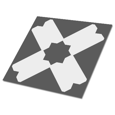 Samolepící podlahové čtverce Geometrický vzor v odstínech šedé