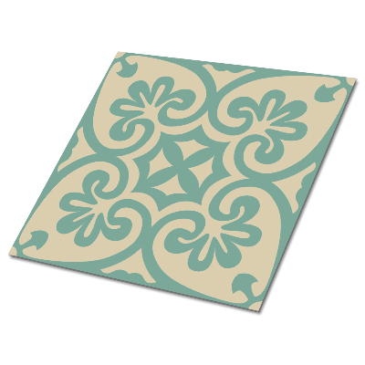 Samolepící podlahové čtverce Vintage květinový motiv