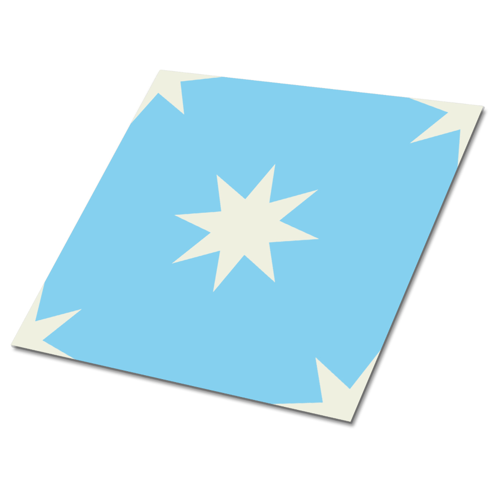 Pvc obklady Modrá hvězda na světlém pozadí