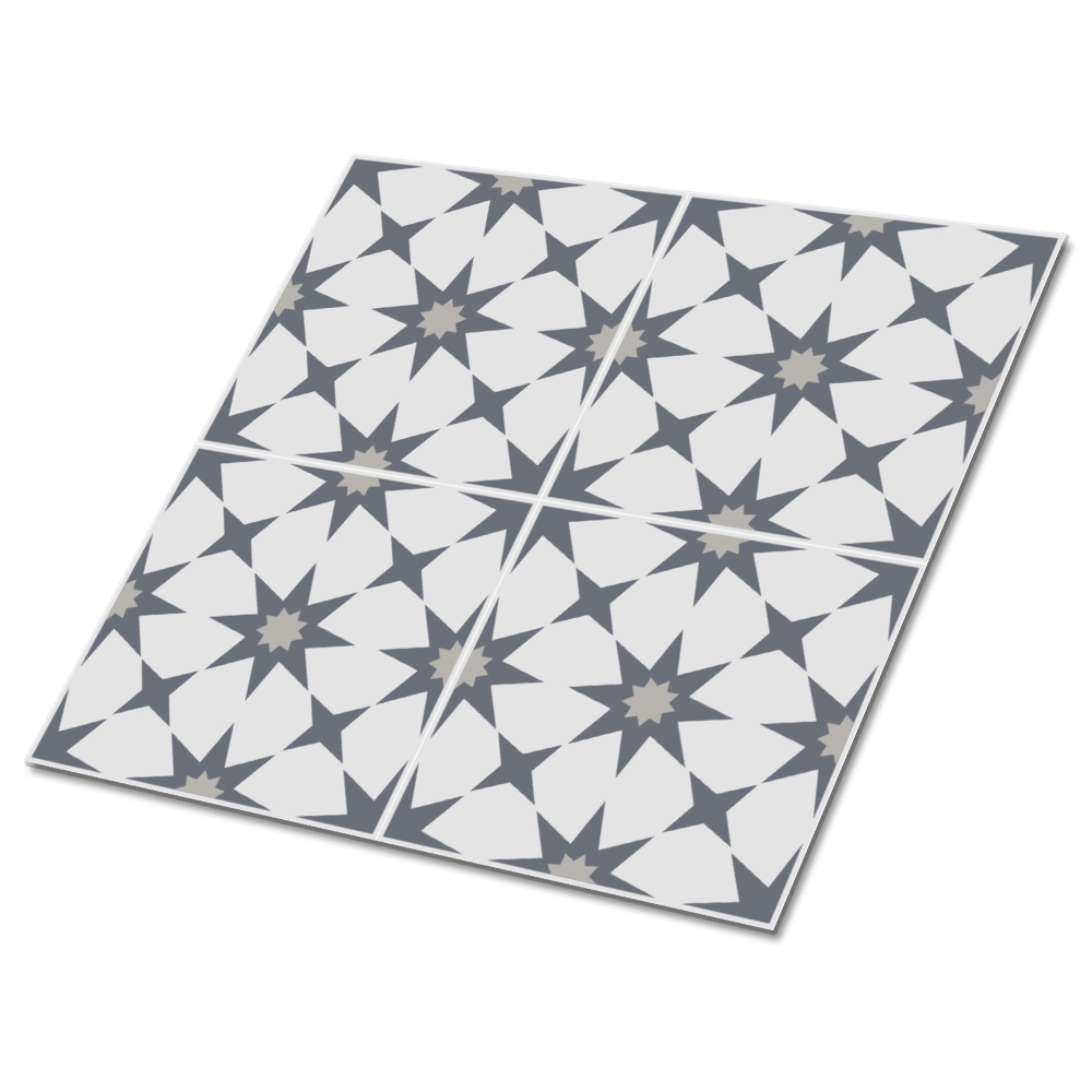 Pvc obklady Geometrické hvězdy v odstínech šedé