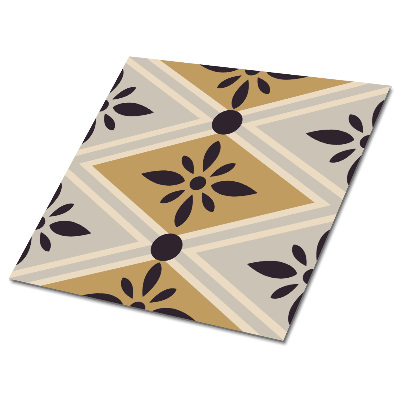 Nalepovací obklady Geometrické květiny v odstínech hnědé