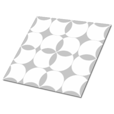 Nalepovací obklady Kruhový motiv v šedých a bílých tónech