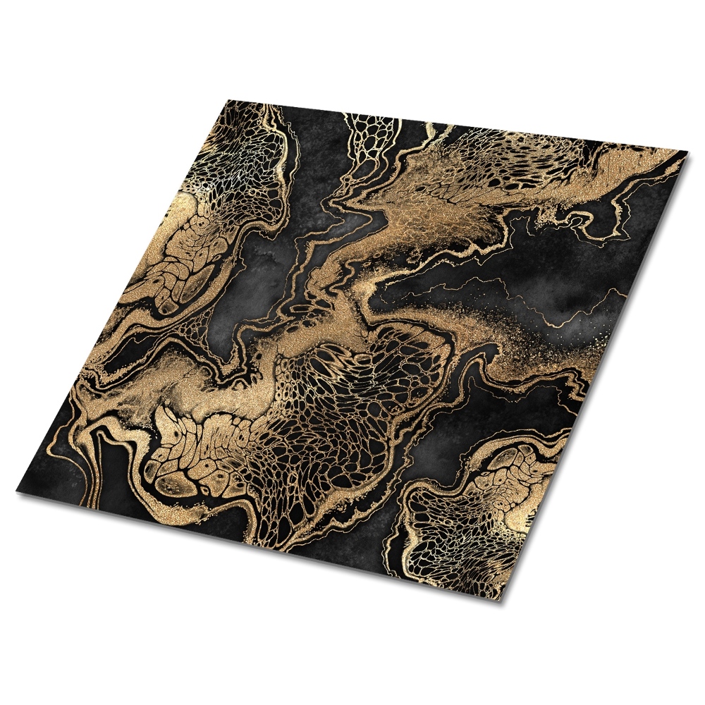 Nalepovací obklady Zlaté žilkování na černém pozadí