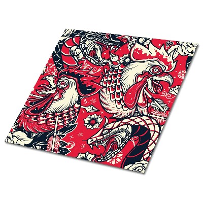 Nalepovací obklady Motiv tetování kohouta a draka