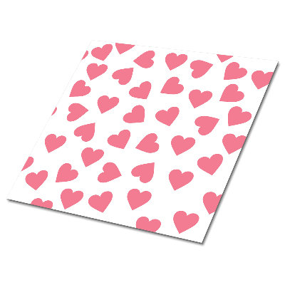 Nalepovací obklady Růžová srdce na bílém pozadí