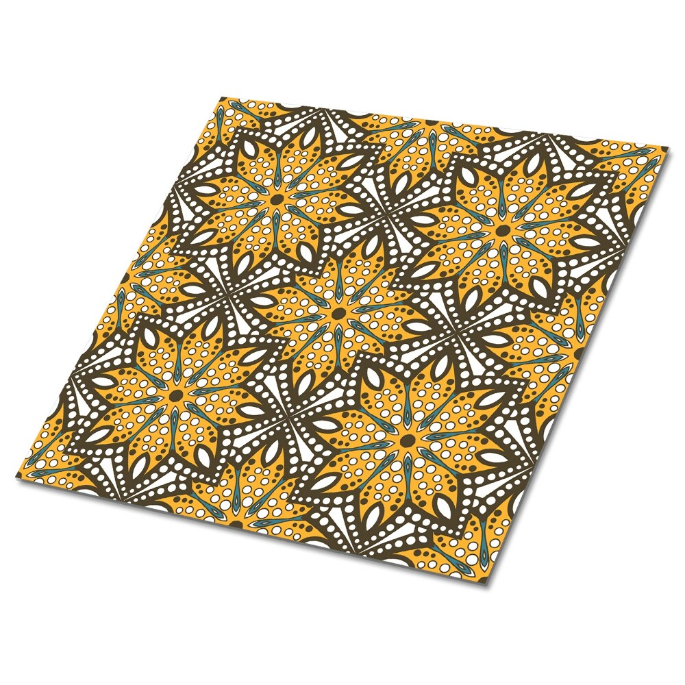 Nalepovací obklady Květinový vzor v odstínech žluté